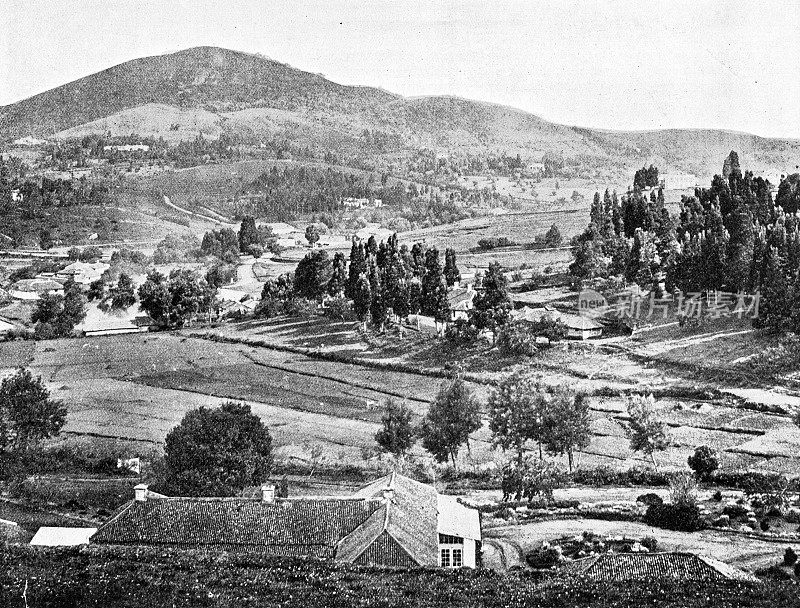 1895年印度的人物和地标:Ootacamund, Elk Hill